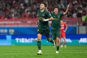高迪连场中超进球,上次连场进球在23年5月,第二场也是对阵海港配图